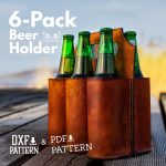 Leather Beer Bottle 6-Pack Holder Pattern (PDF & DXF)