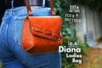 Diana Leather Bag Pattern: Ladies Bag Template (PDF & DXF)