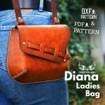 Diana Leather Bag Pattern: Ladies Bag Template (PDF & DXF)