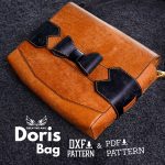 Doris Messenger Bag Leather Pattern: Bow Tie Design (PDF & DXF)