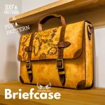 Leather Laptop Bag Pattern: Briefcase PDF & DXF Template