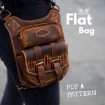 Leather Hip Bag Pattern: DIY Leg Messenger Bag Template (PDF)