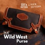 Wild West Leather Purse Pattern: PDF & DXF Template