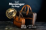Leather Messenger Zip Bag Pattern: Two Sizes (PDF & DXF)