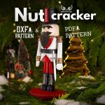 Leather Nutcracker PDF Pattern: DIY Holiday Decor (DXF File)