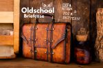 Oldschool Leather Briefcase Pattern: Shoulder Bag PDF Template (DXF)