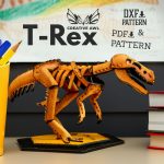 Leather T-Rex Pattern: DIY Dinosaur Model (PDF & DXF)