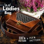 Leather Ladies Bag Pattern: Shoulder Bag PDF Template (Digital Download)