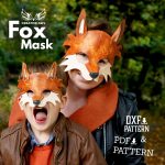 Leather Fox Mask Pattern: 3 Sizes, DIY Halloween Costume (PDF & DXF)