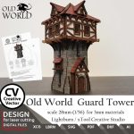 Medieval Guard Tower Files for laser cut: 28mm Scale (Digital Download)