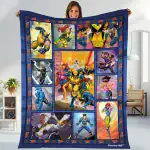 X-men Animation Blanket Professor X Jean Grey Wolverine Cyclops Beast Fleece Blanket Superhero Xmen Blanket