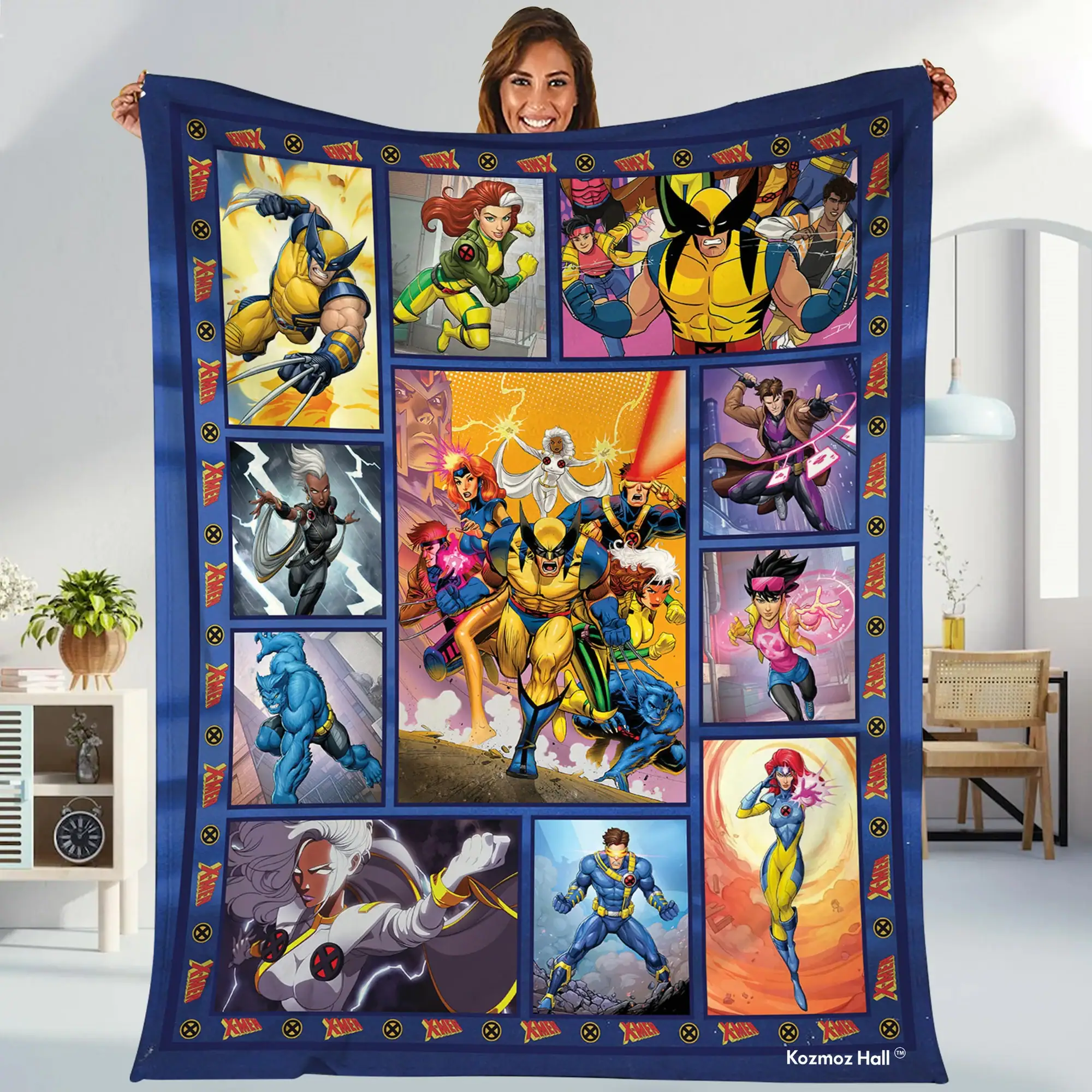 X-men Animation Blanket Professor X Jean Grey Wolverine Cyclops Beast Fleece Blanket Superhero Xmen Blanket X-men Animation Blanket Professor X Jean Grey Wolverine Cyclops Beast Fleece Blanket Superhero Xmen Blanket - Image 1
