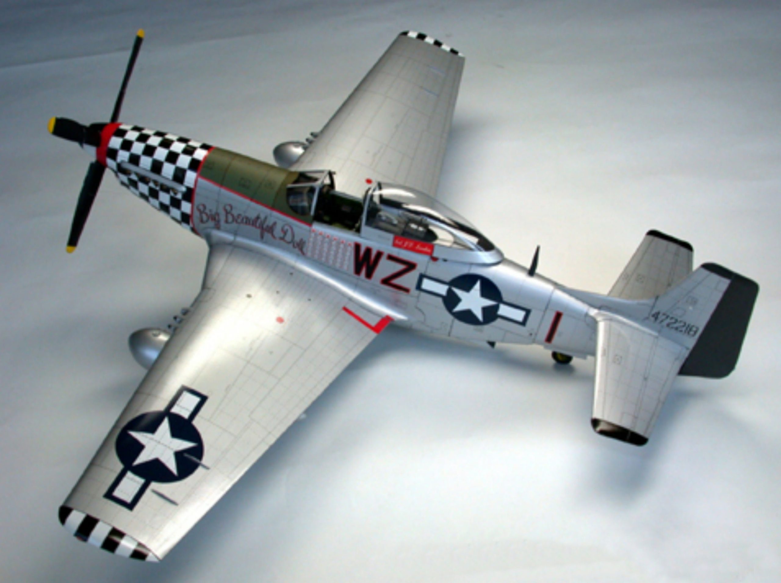 il_fullxfull.5952615244_45s9.jpg PaperCraft kit Mustang airplane 3d paper model crafting kit PDF plans to print cut & glue DIY paper craft template hobby puzzle decor - Image 1