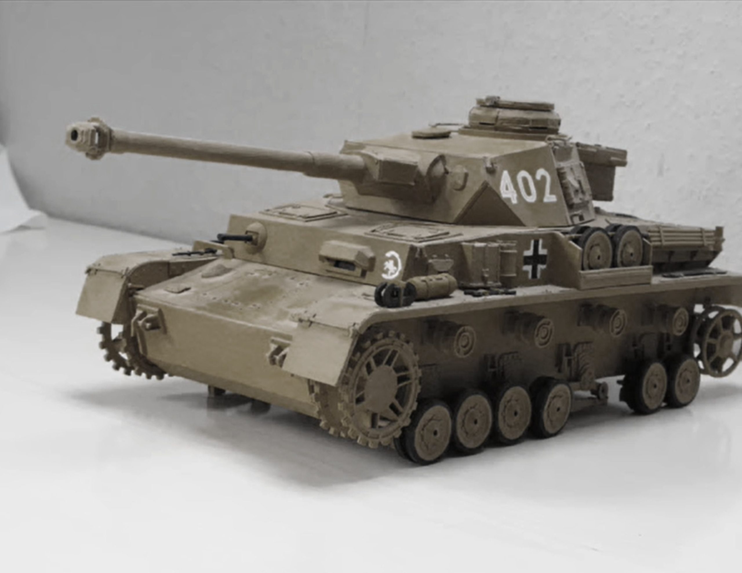 il_fullxfull.5953627240_i7on.jpg PaperCraft kit Panzer IV tank 3d paper model crafting kit PDF plans to print cut & glue DIY paper craft template for hobby puzzle decor - Image 1
