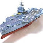 PaperCraft kit USS Enterprise Aircraft Carrier 3d paper model crafting PDF plans DIY template