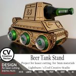 Files for laser cut Beer Tank Holder SVG: Beer Holder, Birthday Gift (Digital Download) Rack Beer Stand for beer