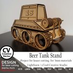 Files for laser cut Beer Tank Holder SVG: Beer Holder, Birthday Gift (Digital Download) Rack Beer Stand for beer - Image 4