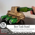 Files for laser cut Beer Tank Holder SVG: Beer Holder, Birthday Gift (Digital Download) Rack Beer Stand for beer - Image 2