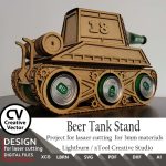 Files for laser cut Beer Tank Holder SVG: Beer Holder, Birthday Gift (Digital Download) Rack Beer Stand for beer - Image 8