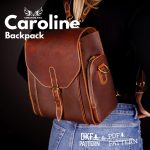 Caroline Leather Backpack Pattern: Shoulder Bag PDF Template (DXF)