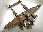 PaperCraft P-38 Lightning airplane 3d paper model crafting kit PDF plans to print cut & glue DIY paper craft template hobby puzzle decor