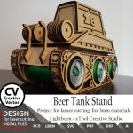 Files for laser cut Beer Tank Holder SVG: Beer Holder, Birthday Gift (Digital Download) Rack Beer Stand for beer - Image 7