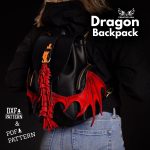PDF & DXF Leather Dragon Backpack PDF Pattern