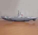 PaperCraft kit VII-D U-boat submarine 3d paper model crafting kit PDF plans to DIY paper craft template for hobby puzzle decor