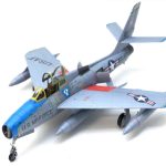 PaperCraft kit F-84F Thunderstreak airplane 3d paper model crafting kit PDF plans to print, cut, DIY paper craft template hobby puzzle decor