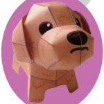 PaperCraft kit Brown Dog 3d paper model crafting kit PDF plans to print cut & glue DIY paper craft template for hobby puzzle decor - Image 2