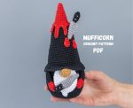 Crochet patterns Halloween gnome, Halloween Gnome amigurumi pattern, Crochet Halloween decor, Crochet Halloween ornament pattern - Image 2