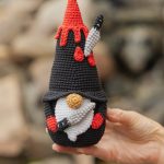 Crochet patterns Halloween gnome, Halloween Gnome amigurumi pattern, Crochet Halloween decor, Crochet Halloween ornament pattern - Image 4
