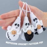 Halloween Crochet patterns gnomes ghosts, Crochet Halloween keychain gnome amigurumi pattern, Halloween crochet ornaments