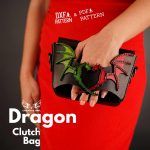 PDF & DXF Dragon Clutch Bag -  Leather PDF Pattern