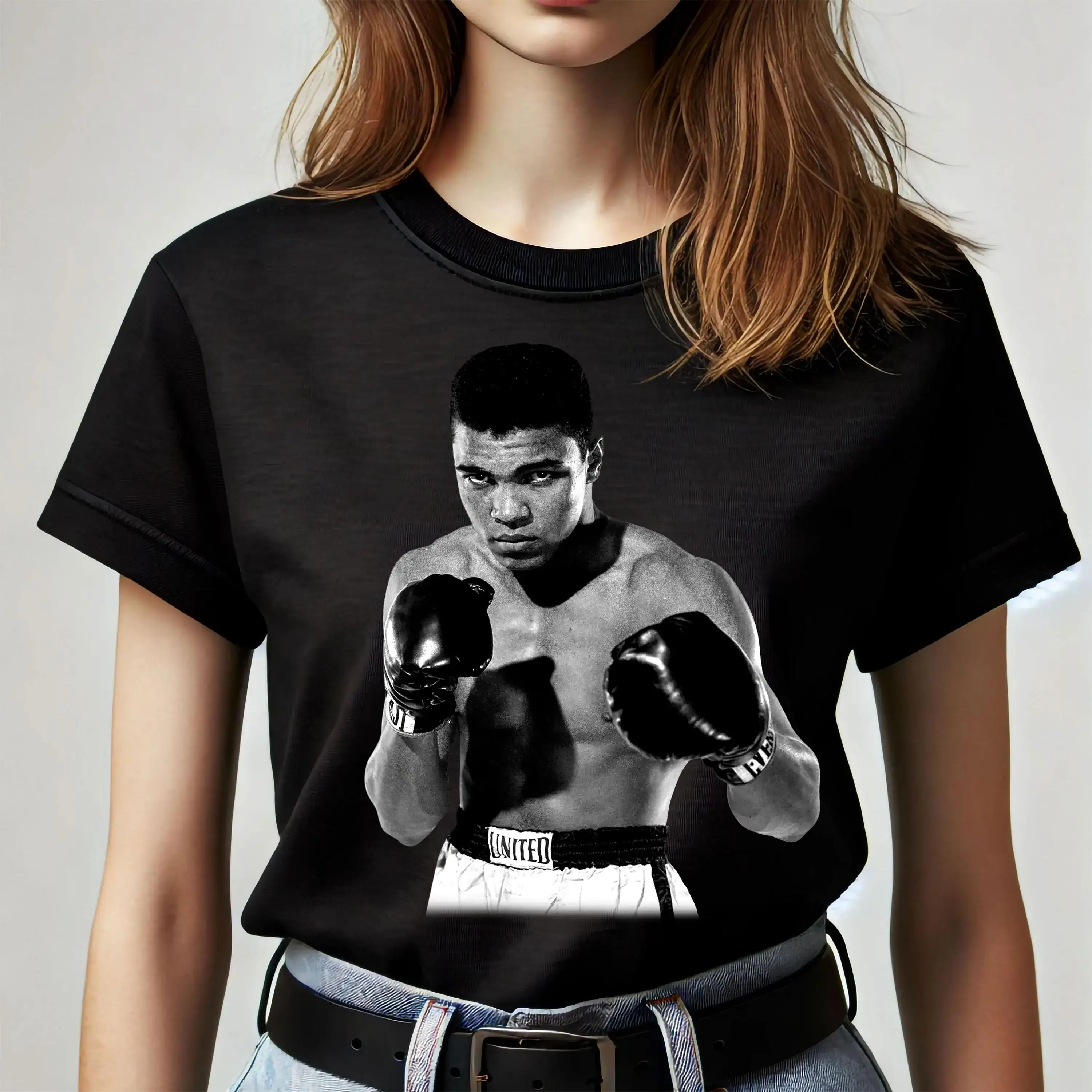 Muhammad Ali Boxing T-Shirt Design: Black and White Graphic Tee - Image 4