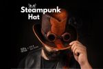PDF & DXF Steampunk Hat pattern - Leather Patterns - Leather Template - Leather PDF Pattern