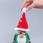 Crochet patterns Santa gnome bowl, Amigurumi Christmas gnome decor, Christmas gnome amigurumi pattern, Crochet Christmas ornaments - Image 4