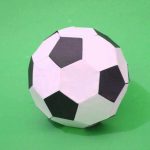 PaperCraft soccer ball (football) 3d paper model crafting PDF plans DIY template