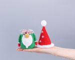 Crochet patterns Santa gnome bowl, Amigurumi Christmas gnome decor, Christmas gnome amigurumi pattern, Crochet Christmas ornaments - Image 6