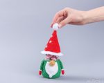 Crochet patterns Santa gnome bowl, Amigurumi Christmas gnome decor, Christmas gnome amigurumi pattern, Crochet Christmas ornaments - Image 3