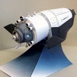 PaperCraft kit Kliper Spaceship reusable 3d paper model crafting kit PDF plans to print cut & DIY paper craft template hobby puzzle decor