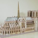 PaperCraft kit Notre-Dame Paris Cathedral 3d paper model crafting PDF plans DIY template
