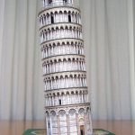 PaperCraft kit Leaning Tower of Pisa Italy 3d paper model crafting PDF plans DIY template