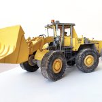 PaperCraft kit Bulldozer 3d paper model crafting kit PDF plans to print cut & glue DIY paper craft template