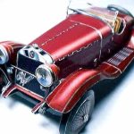 PaperCraft kit Alfa Romeo 1750 car 3d paper model crafting kit PDF plans to print cut & glue DIY paper craft template for hobby puzzle decor
