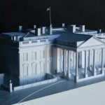 PaperCraft kit US White House 3d paper model crafting PDF plans DIY template
