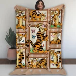 Custom Tigge.r DNland Fleece Blanket, Tigge.r Winnie Movie Pooh Cute Cartoon Blanket, Tiger DN Blanket, Birthday, Christmas Gifts - Image 2