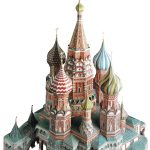 PaperCraft kit Saint Basil's Cathedral Russia 3d paper model craft PDF plans DIY template