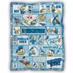 Personalized DNland Duck Cute Fleece Blanket, Custom Mikey Mouse and Friends Baby Shower Blanket, DN Funny Duck Cartoon Blanket