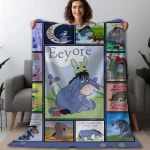 Custom Eeyore Donkey Fleece Blanket, D I S N E Y Eeyore Winie-the Pooh and Friends DNland Cute Blanket, Christmas Gift, Eeyore Quote